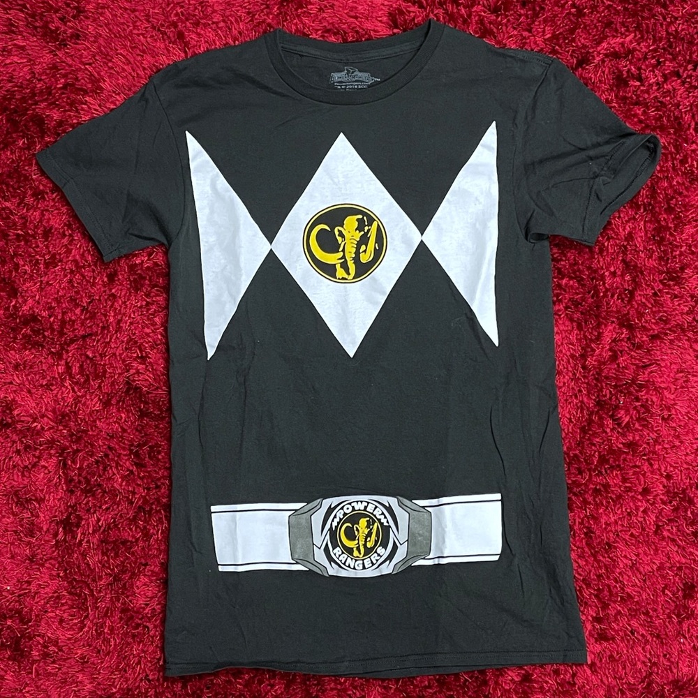 Power Rangers Shirt Costume Black Mammoth Small